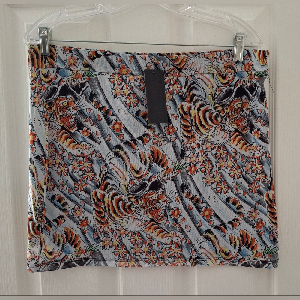 NWT Ed Hardy Tiger Print Skirt